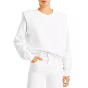 Sundry White Paded Crewneck Sweatshirt Size 2 Womens